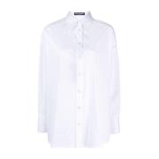 Witte Stretch-Katoenen Overhemd met Puntige Kraag Dolce & Gabbana , Wh...
