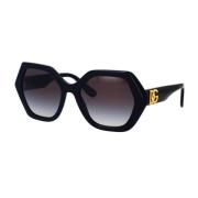 Sensuele Stijl Zonnebril met Metalen Details Dolce & Gabbana , Black ,...