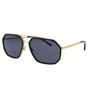 Gepolariseerde zonnebril Dg2285 met gouden metalen montuur Dolce & Gab...