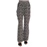 Zwarte witte polkadot zijden broek Dolce & Gabbana , Multicolor , Dame...