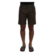 Groene Katoenen Casual Chino Shorts Dolce & Gabbana , Green , Heren