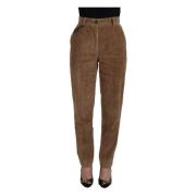 Bruine Corduroy Katoenen Broek Dolce & Gabbana , Brown , Dames