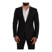 Zwart geruit Martini Slim FIT 2-delig pak Dolce & Gabbana , Black , He...