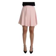 Roze Tuck Plooi Flare A-lijn Mini Rok Dolce & Gabbana , Pink , Dames