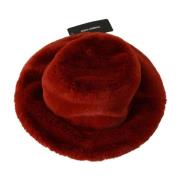 Bucket Cap met Logo Details Dolce & Gabbana , Red , Dames