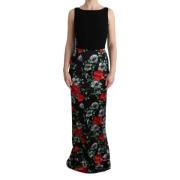 Multicolor Bloemenprint Sheath Jurk Dolce & Gabbana , Black , Dames