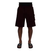 Prachtige Logo Shorts, Maroon, Made in Italy Dolce & Gabbana , Black ,...