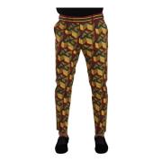 DG Mania Tapered Broek met All-Over Logo Print Dolce & Gabbana , Multi...