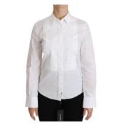 Luxe Logo Kraag Polo Shirt Dolce & Gabbana , White , Dames