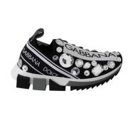 Kristal Dames Sneakers Schoenen Dolce & Gabbana , Black , Dames