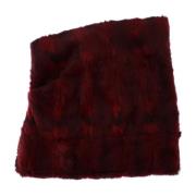 Luxe Bordeauxkleurige Hooded Sjaal Dolce & Gabbana , Red , Dames