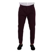 Paarse Katoenen Tapered Chinos Jurkbroek Dolce & Gabbana , Purple , He...