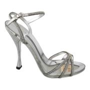 Kristal Enkelband Sandalen Dolce & Gabbana , Gray , Dames