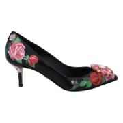 Bloemenprint Kristalhakken Pumps Dolce & Gabbana , Black , Dames