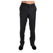 Grijze Katoenen Gestreepte Formele Broek Dolce & Gabbana , Gray , Here...