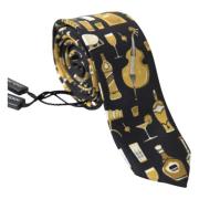 Muziekinstrument Print Stropdas Dolce & Gabbana , Black , Heren