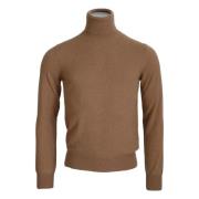 Beige Cashmere Turtleneck Sweater Dolce & Gabbana , Brown , Heren