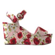 Multicolor bloemenprint sleehakken Dolce & Gabbana , Multicolor , Dame...