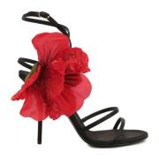 Keira Zijden Satijnen Sandalen Dolce & Gabbana , Black , Dames