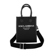 Leren Schoudertas Dolce & Gabbana , Black , Heren