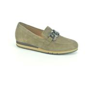 Taupe Moccassin+Gar. runnerZ - Stijlvolle platte schoenen voor dames G...