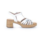 Lichtgewicht hoge hak sandalen Gabor , White , Dames