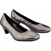 Zilver Metallic Leren Pump Gabor , Gray , Dames