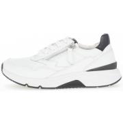 Witte leren rollende schoenen voor vrouwen Gabor , White , Dames