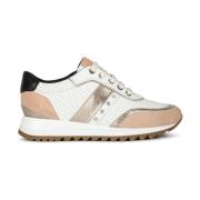 Witte abrikoos sneakers voor vrouwen Geox , White , Dames