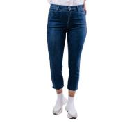 Slim Cropped Jeans met Gevlochten Afwerkingen J Brand , Blue , Dames