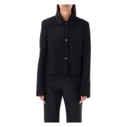 Elegant Cropped Jacket Salvatore Ferragamo , Black , Dames