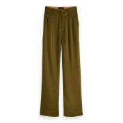 Broek met hoge taille en rechte pijpen Scotch & Soda , Green , Dames