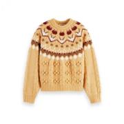 Tulip Fair Isle Trui Scotch & Soda , Beige , Dames