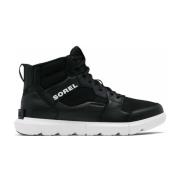 sorel explorer sneaker mid wp booties Sorel , Black , Heren