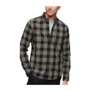 Vintage Check Overhemd Superdry , Green , Heren