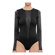 Naadloos Body met Lange Mouwen en Ronde Hals Wolford , Black , Dames