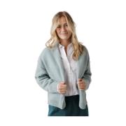 Blauwe Ribgebreide Cardigan Drykorn , Blue , Dames