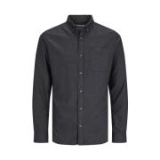 Klassiek Melange Overhemd Jack & Jones , Gray , Heren