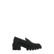 Zwarte gepolijste leren loafers Stuart Weitzman , Black , Dames