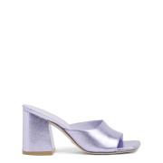 Flareblock Slide Hakken Muiltjes Stuart Weitzman , Purple , Dames