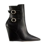 Western-geïnspireerde Saloon 100 Wedge Boot Stuart Weitzman , Black , ...