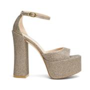 Skyhigh Platform Sandal Stuart Weitzman , Beige , Dames