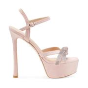 Mega Bow Platform Sandal Stuart Weitzman , Pink , Dames