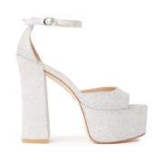 Verhoog je stijl met Skyhigh 145 Plateau Sandalen Stuart Weitzman , Wh...