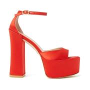 Extravagante Proporties Platform Sandaal Stuart Weitzman , Red , Dames