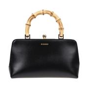 Zwarte Goji Bamboo Mini Tas Jil Sander , Black , Dames