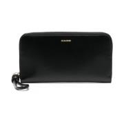 Zwarte en grijze kaarthouder Jil Sander , Black , Dames