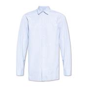 Katoenen shirt met logo Jil Sander , Blue , Heren