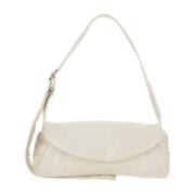 Leren tas met verstelbaar handvat Jil Sander , White , Dames