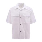 Korte Mouw Shirts Jil Sander , White , Heren